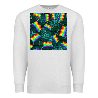 Oatmeal Heather Pride lgbtq flags with leopard seamless pattern Premium Sweatshirt - BundleAndBundleShop