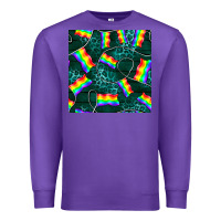 Purple Pride lgbtq flags with leopard seamless pattern Premium Sweatshirt - BundleAndBundleShop
