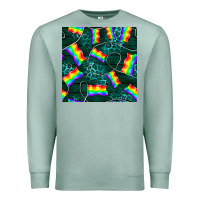Seafoam Pride lgbtq flags with leopard seamless pattern Premium Sweatshirt - BundleAndBundleShop
