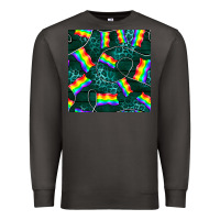 Smoke Pride lgbtq flags with leopard seamless pattern Premium Sweatshirt - BundleAndBundleShop