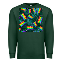 Sports Green Pride lgbtq flags with leopard seamless pattern Premium Sweatshirt - BundleAndBundleShop