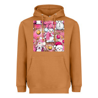 Meerkat Pink Christmas cute snowman Heavyweight Hoodie - NancyCooperArtShop