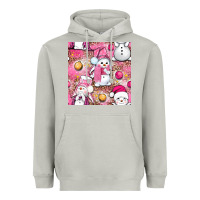 Moon Dust Pink Christmas cute snowman Heavyweight Hoodie - NancyCooperArtShop