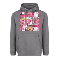 Storm Pink Christmas cute snowman Heavyweight Hoodie - NancyCooperArtShop