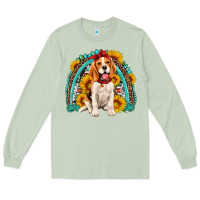 Matcha beagle turquoise and sunflowers rainbow Long Sleeve Tee - Artiststas