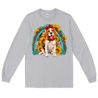 Moon Dust beagle turquoise and sunflowers rainbow Long Sleeve Tee - Artiststas