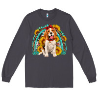 Smoke beagle turquoise and sunflowers rainbow Long Sleeve Tee - Artiststas