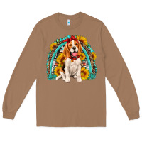 Toasted Coconut beagle turquoise and sunflowers rainbow Long Sleeve Tee - Artiststas