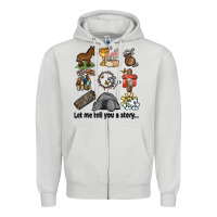 Dove Grey let me tell you a story Zipper Hoodie - MaliasSmallBusiness