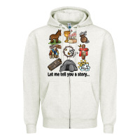 Oatmeal Heather let me tell you a story Zipper Hoodie - MaliasSmallBusiness
