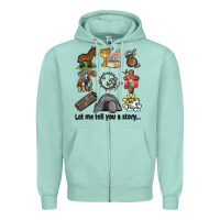 Seafoam let me tell you a story Zipper Hoodie - MaliasSmallBusiness