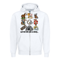 White let me tell you a story Zipper Hoodie - MaliasSmallBusiness