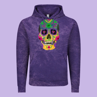 Sugar Skull Vintage Hoodie Designed By Fadigitalartstudio