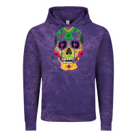 Cloud Purple sugar skull Vintage Hoodie - FaDigitalArtStudio