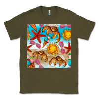 Army Green beach seamless pattern Classic Tee - BundleAndBundleShop