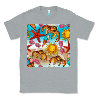 Heather Grey beach seamless pattern Classic Tee - BundleAndBundleShop