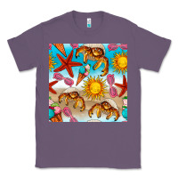 Lavender beach seamless pattern Classic Tee - BundleAndBundleShop
