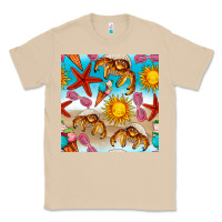 Mushroom beach seamless pattern Classic Tee - BundleAndBundleShop