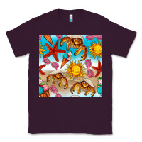 Plum beach seamless pattern Classic Tee - BundleAndBundleShop