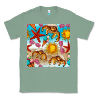 Sage beach seamless pattern Classic Tee - BundleAndBundleShop