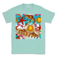 Seafoam beach seamless pattern Classic Tee - BundleAndBundleShop
