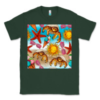 Sports Green beach seamless pattern Classic Tee - BundleAndBundleShop