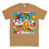 Toasted Coconut beach seamless pattern Classic Tee - BundleAndBundleShop