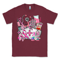 Burgundy nurse cancer Classic Tee - AdoDesignShop