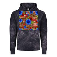 Cloud Black patriotic flowers seamless pattern Vintage Hoodie - HRA Design Shop