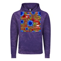 Cloud Purple patriotic flowers seamless pattern Vintage Hoodie - HRA Design Shop