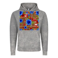Cloud Rock patriotic flowers seamless pattern Vintage Hoodie - HRA Design Shop