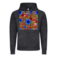 Vintage Black patriotic flowers seamless pattern Vintage Hoodie - HRA Design Shop