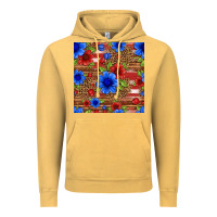 Vintage Mustard patriotic flowers seamless pattern Vintage Hoodie - HRA Design Shop