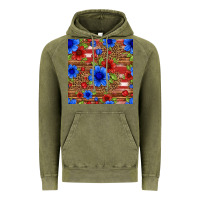 Vintage Olive patriotic flowers seamless pattern Vintage Hoodie - HRA Design Shop