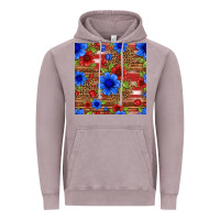 Vintage Zinc patriotic flowers seamless pattern Vintage Hoodie - HRA Design Shop