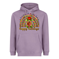 Lavender Happy holidays elf gnome Heavyweight Hoodie - NancyCooperArtShop
