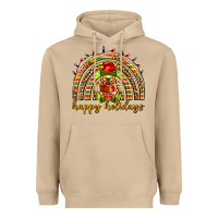 Mushroom Happy holidays elf gnome Heavyweight Hoodie - NancyCooperArtShop