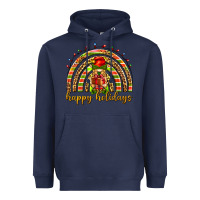 Navy Happy holidays elf gnome Heavyweight Hoodie - NancyCooperArtShop
