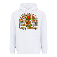 White Happy holidays elf gnome Heavyweight Hoodie - NancyCooperArtShop