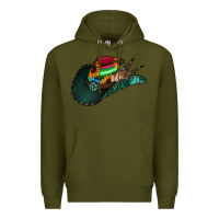 Army Green Aztec Sunflower Cowboy Hat Premium Hoodie - Bettercallsaul