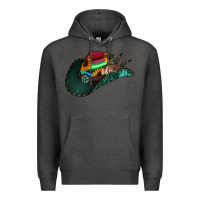 Charcoal Heather Aztec Sunflower Cowboy Hat Premium Hoodie - Bettercallsaul
