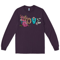 Plum valentines day love and boots Long Sleeve Tee - AdoDesignShop