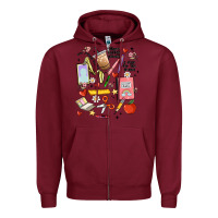 Burgundy can't talk right now doing teacher stuff Zipper Hoodie - MaliasSmallBusiness
