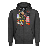 Charcoal Heather can't talk right now doing teacher stuff Zipper Hoodie - MaliasSmallBusiness