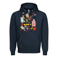 Navy can't talk right now doing teacher stuff Zipper Hoodie - MaliasSmallBusiness