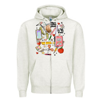 Oatmeal Heather can't talk right now doing teacher stuff Zipper Hoodie - MaliasSmallBusiness