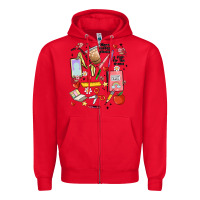 Red can't talk right now doing teacher stuff Zipper Hoodie - MaliasSmallBusiness