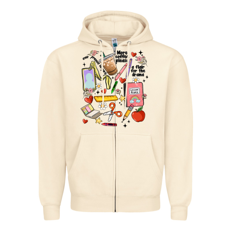 Can't Talk Right Now Doing Teacher Stuff Zipper Hoodie by MaliasSmallBusiness | Teevron
