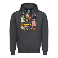 Smoke can't talk right now doing teacher stuff Zipper Hoodie - MaliasSmallBusiness