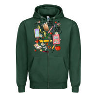 Sports Green can't talk right now doing teacher stuff Zipper Hoodie - MaliasSmallBusiness